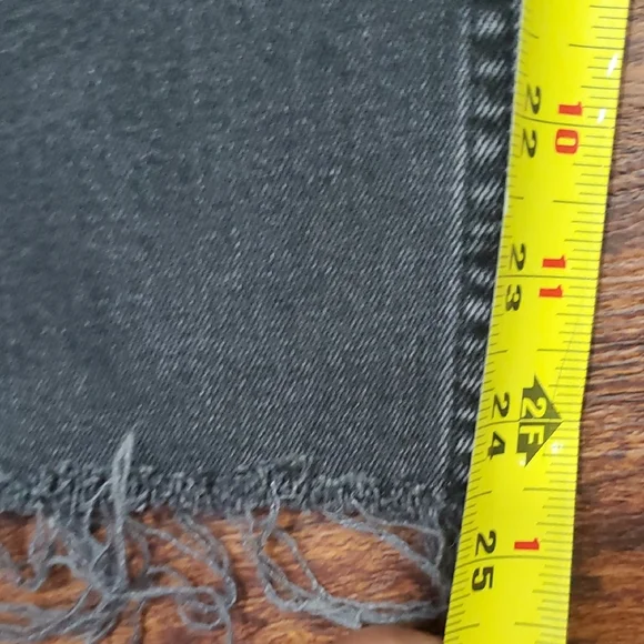 Zara Charcoal Distressed Crop Jeans - Picture 7 of 12